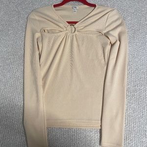 Peach Keyhole Long Sleeve